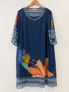 Soft Surroundings 2X Hibiscus Dress